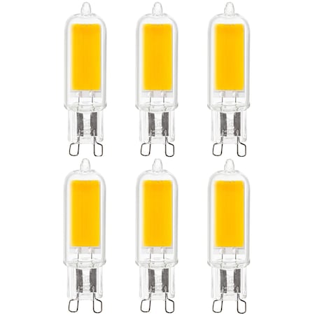 Sunlite LED G9 Light Bulb 4W 60W Equiv 500 Lumens Bi Pin Base Non-Dimmable UL  5000K, 6PK 41580-NS